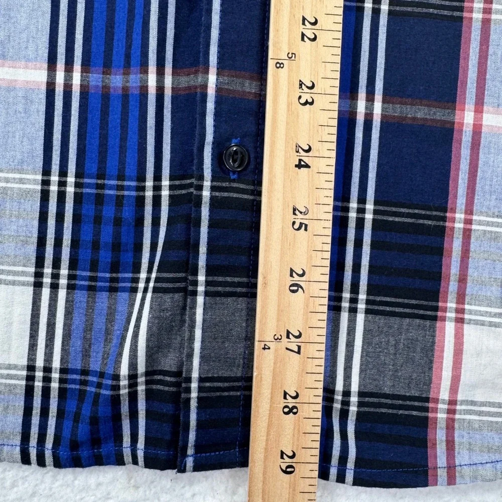 Levi's Shirt Mens M Blue‎ Plaid Long Sleeve Button Down